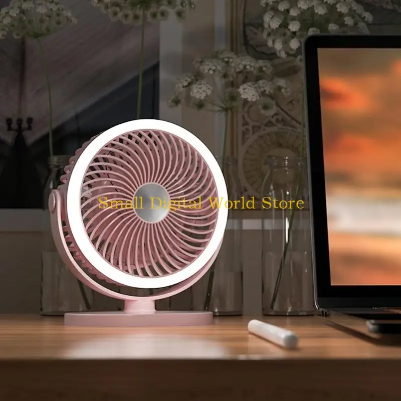 

77UB Кемпинговый вентилятор 2-скоростной USB настольный вентилятор со светодиодной подсветкой Портативные циркуляторы вентилятор