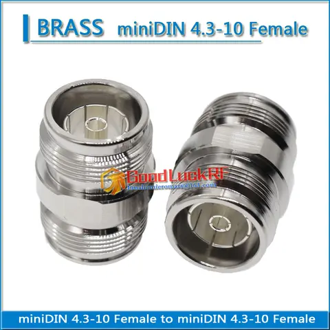 L16 N 암-미니 딘 미니 DIN 4.3-10 수 플러그 소켓 스트레이트 황동 동축 4310 RF 커넥터 어댑터