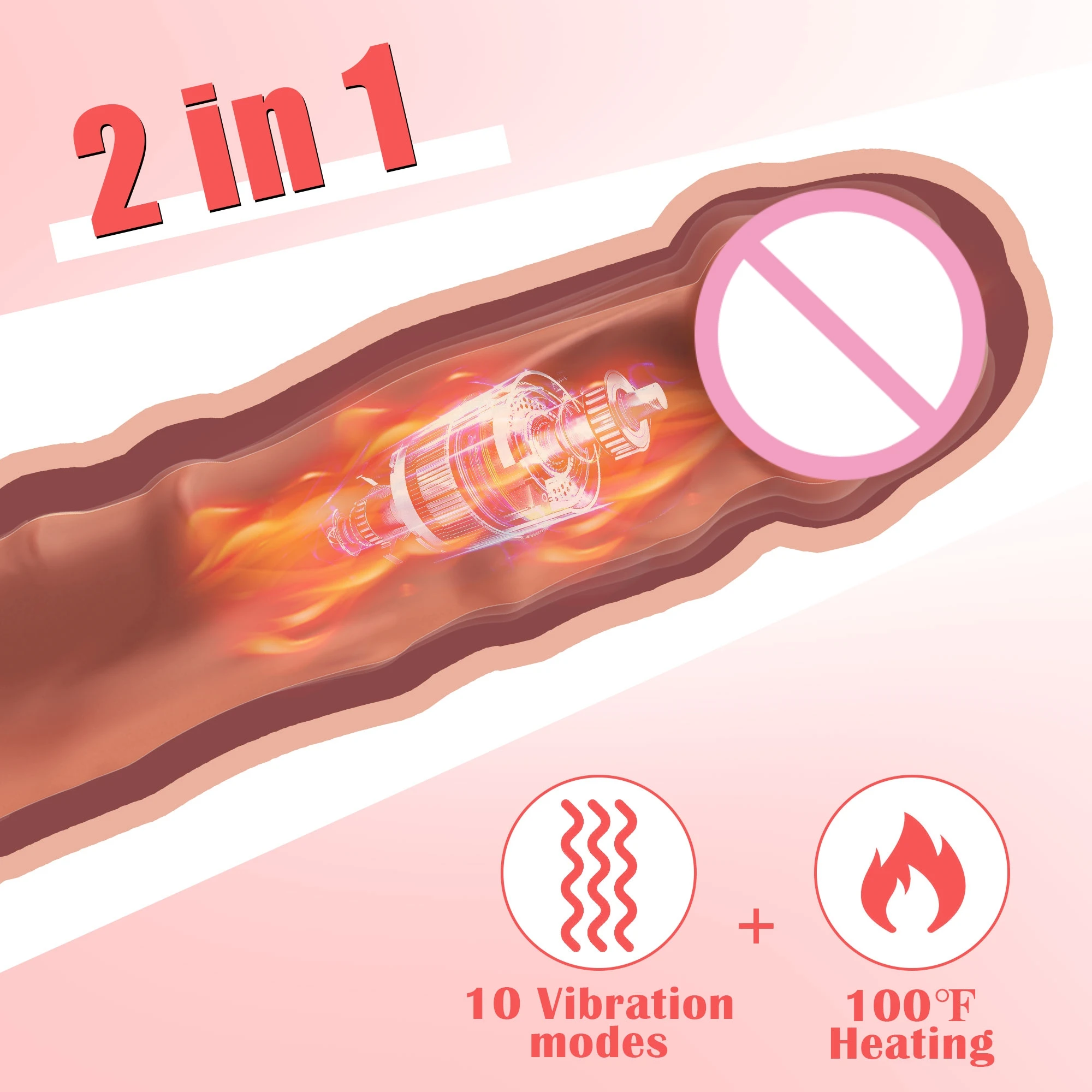 Realistic Dildo Vibrator for Women G Spot Clitoral Stimulation Penis Vibro with 10 Vibrating&Heating Modes Dick Sex Toys Female