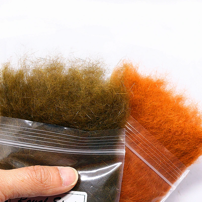 Super fine fly tying rabbit hair dubbing with guard hairs genuine soft rabbit hair fiber tying materials great for beginners