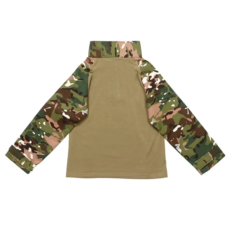 أطفال الكبار التمويه الضفدع الزي الصيف مخيم زي الوقوف طوق ملابس رياضية مجموعة في الهواء الطلق مغامرة السفر ارتداء مع قبعة حزام