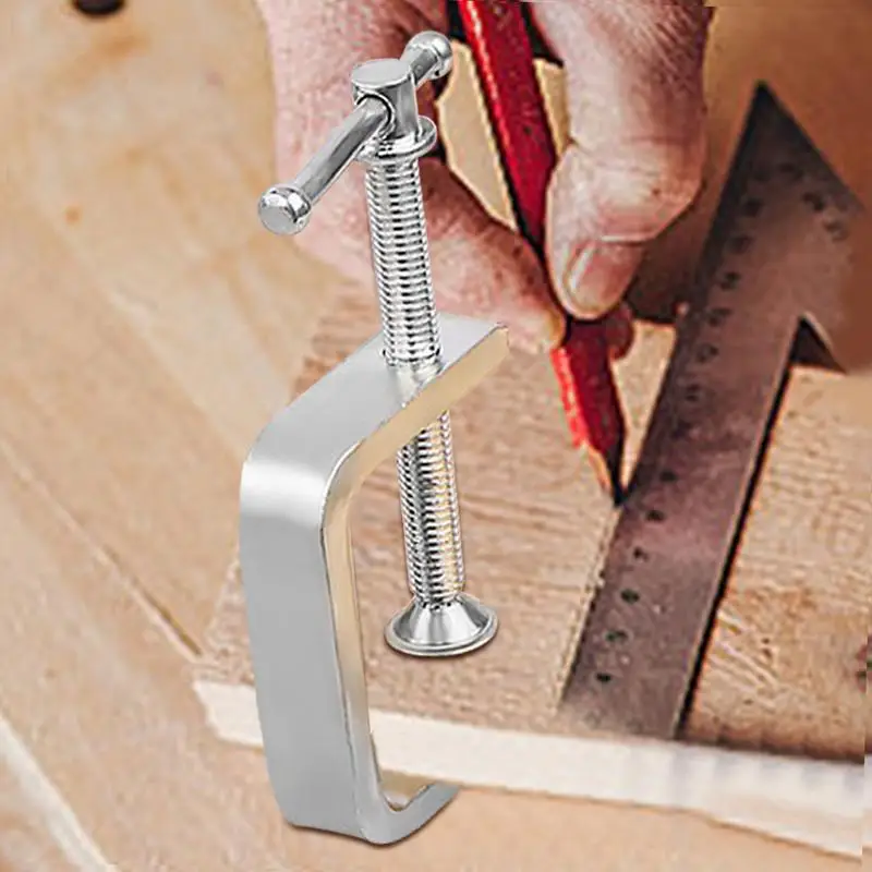 Hand Screw Clamp for Woodworking, Clipe de fixação manual, Portable Edging, Carbon Steel Fence