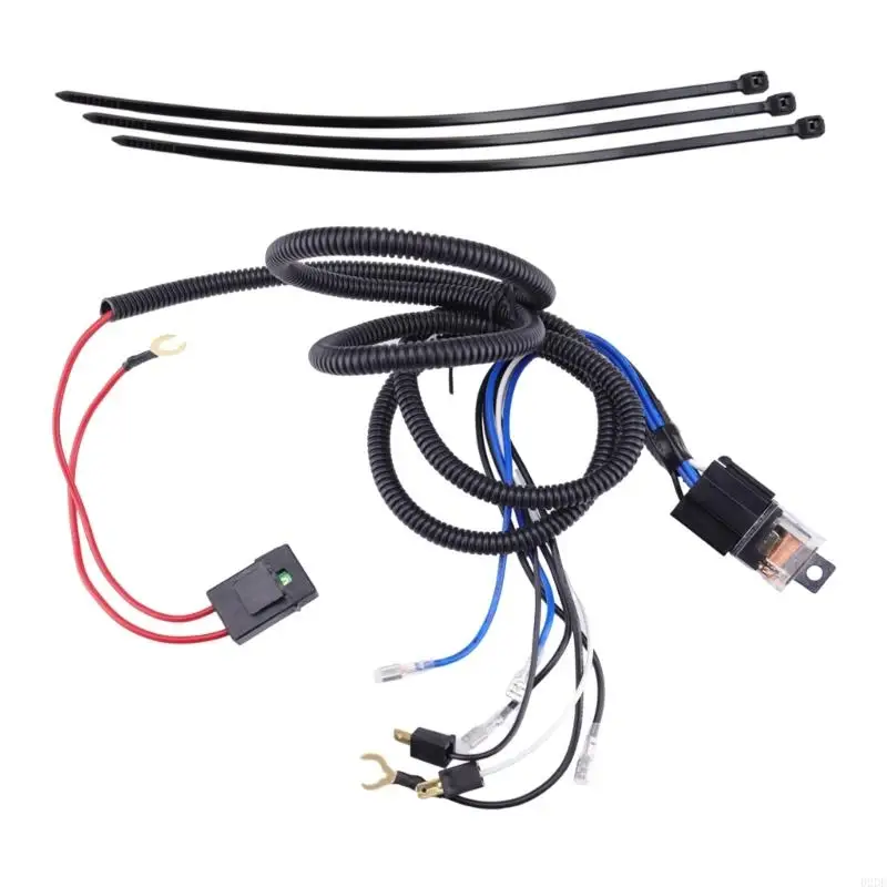 

652F Vehicle Cable 12V Wire Bundle Waterproof Auto Light Wiring Set Clear Turn Light Wiring Universal Horn Wiring