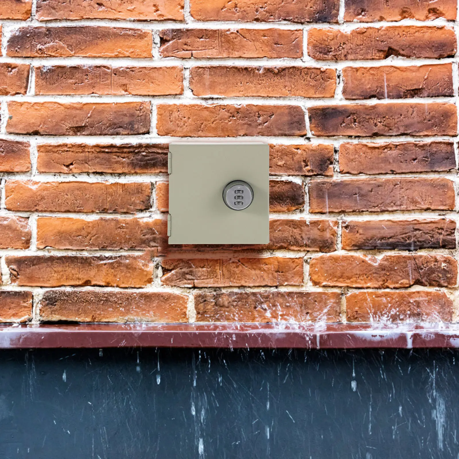 

Защитный бокс из нержавеющей стали с кодовым замком для уличной электрической розетки, всепогодный, с защитой от влаги, запираемый, бежевый