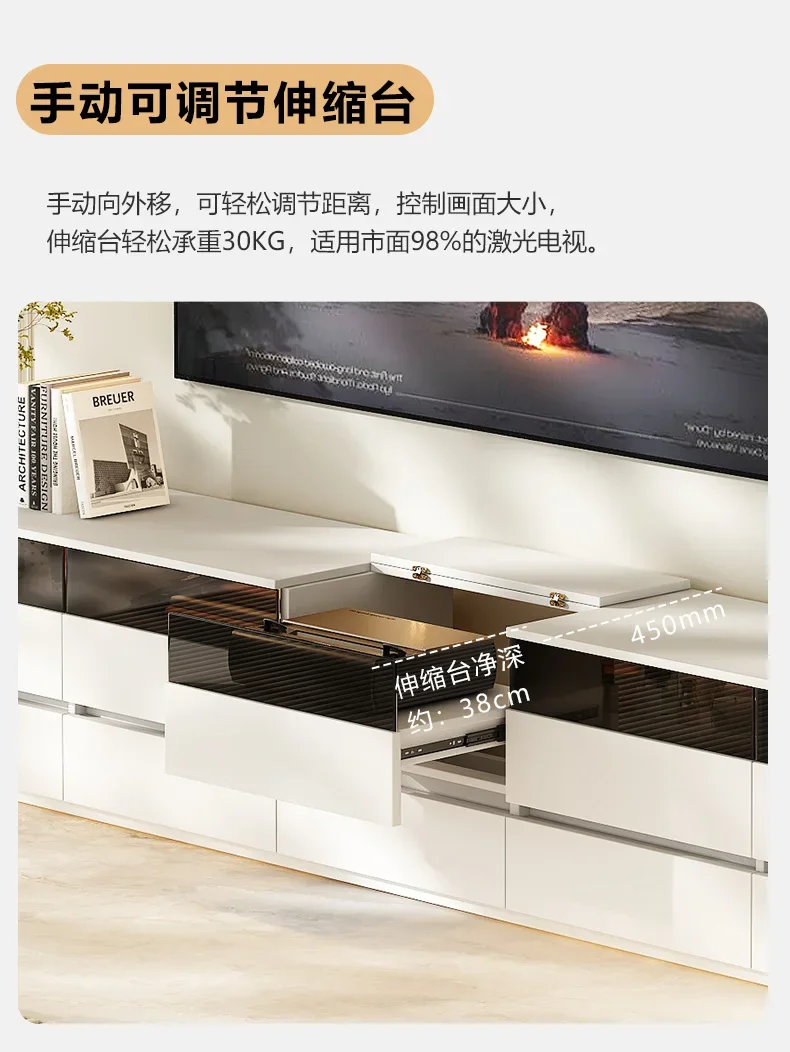 A  Laser TV Special Cabinet Modern Simple Tall Floor-standing Living Room Projector Telescopic Stand