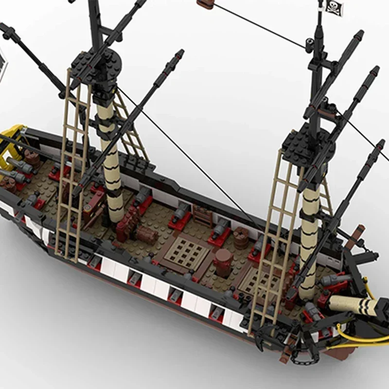 MOC-Briques de construction de modèle de bateau militaire, voilier Barracuda, blocs modulaires de technologie, cadeaux de jouets pour enfants, ensembles de bricolage, assemblage