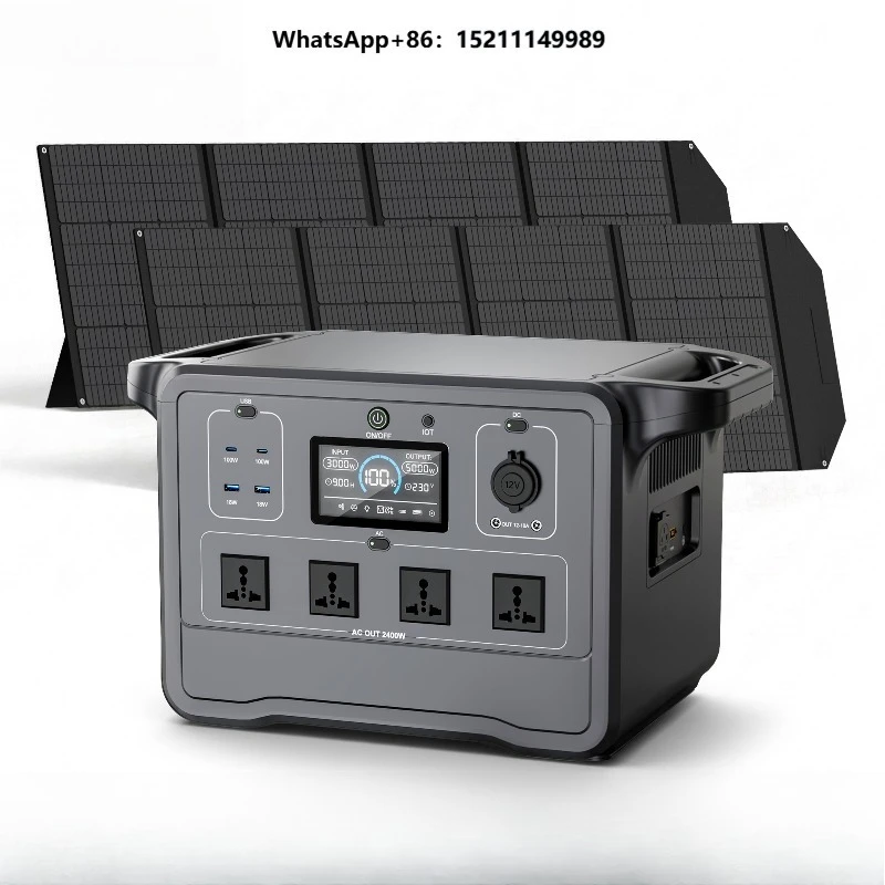 OEM 2400W-3000W Pure Sine Wave Portable Solar Generator Camping RV Emergency Backup Power