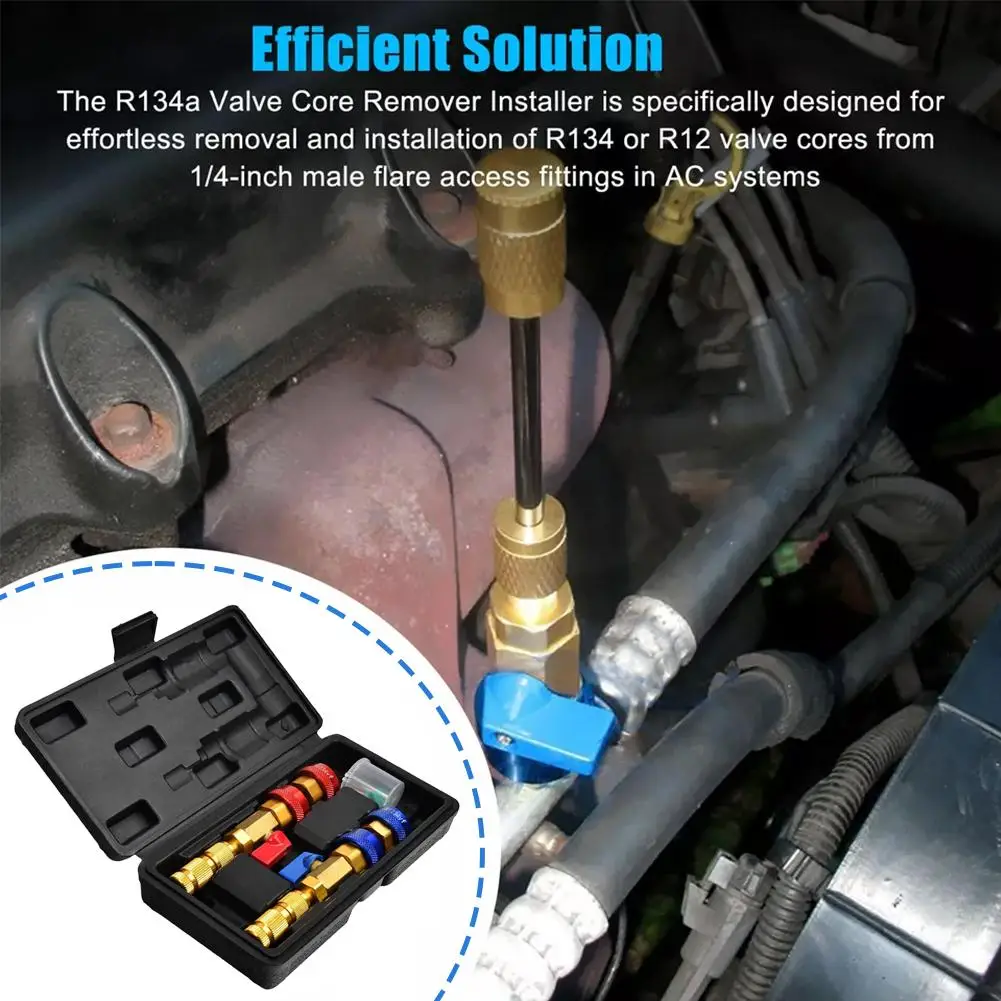 

Ac Core Removal R134a, R1234yf, R22 Portable Car Tools Refrigerant Kit Core Core Maintenance Disassembly K1a6