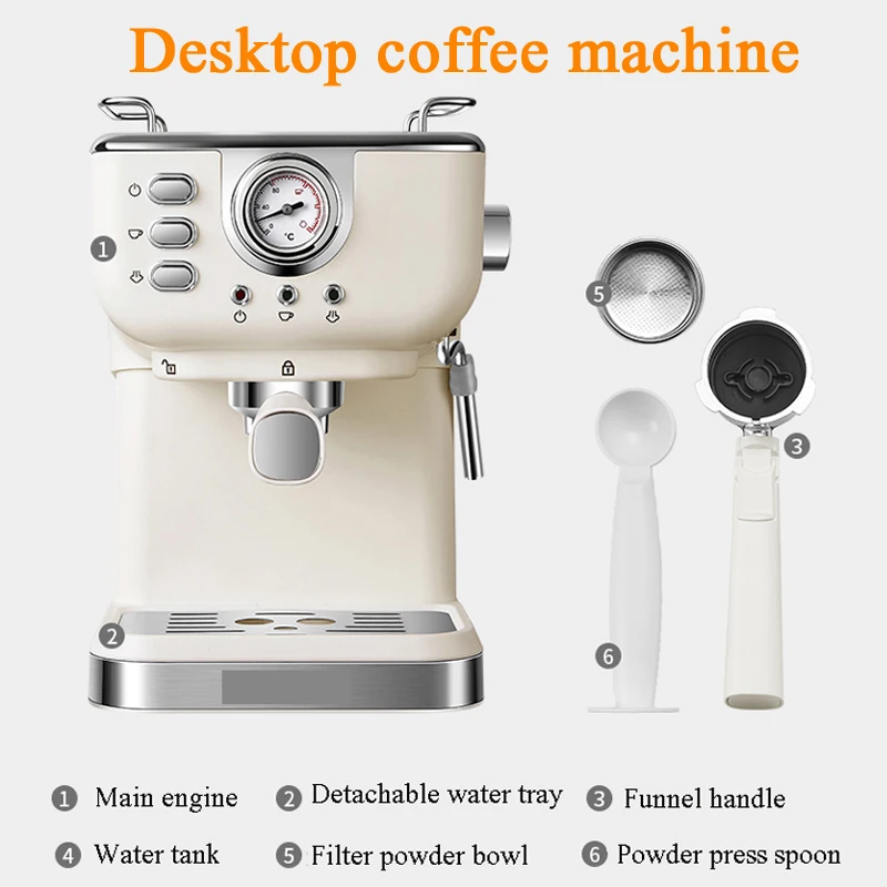 20 Bar Espresso Coffee Machine with Grinder and Milk Frother LCD Display Adjustable Spout Personalized Brewing Fast Heat-Up