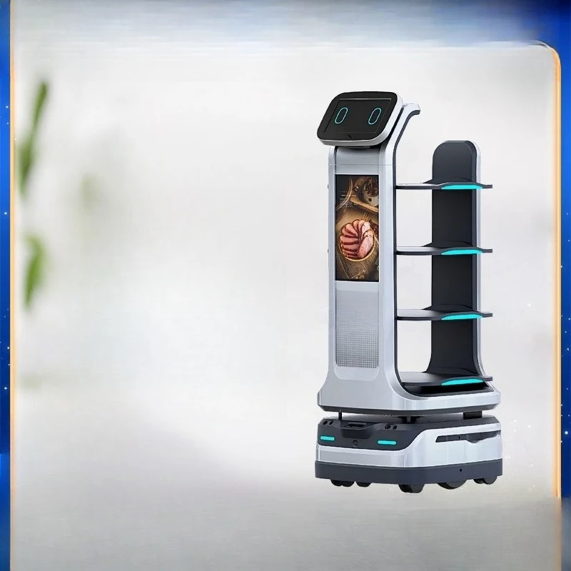 Intelligent food delivery robot restaurant hot pot hotel serving food delivery waiter hospital automatic delivery