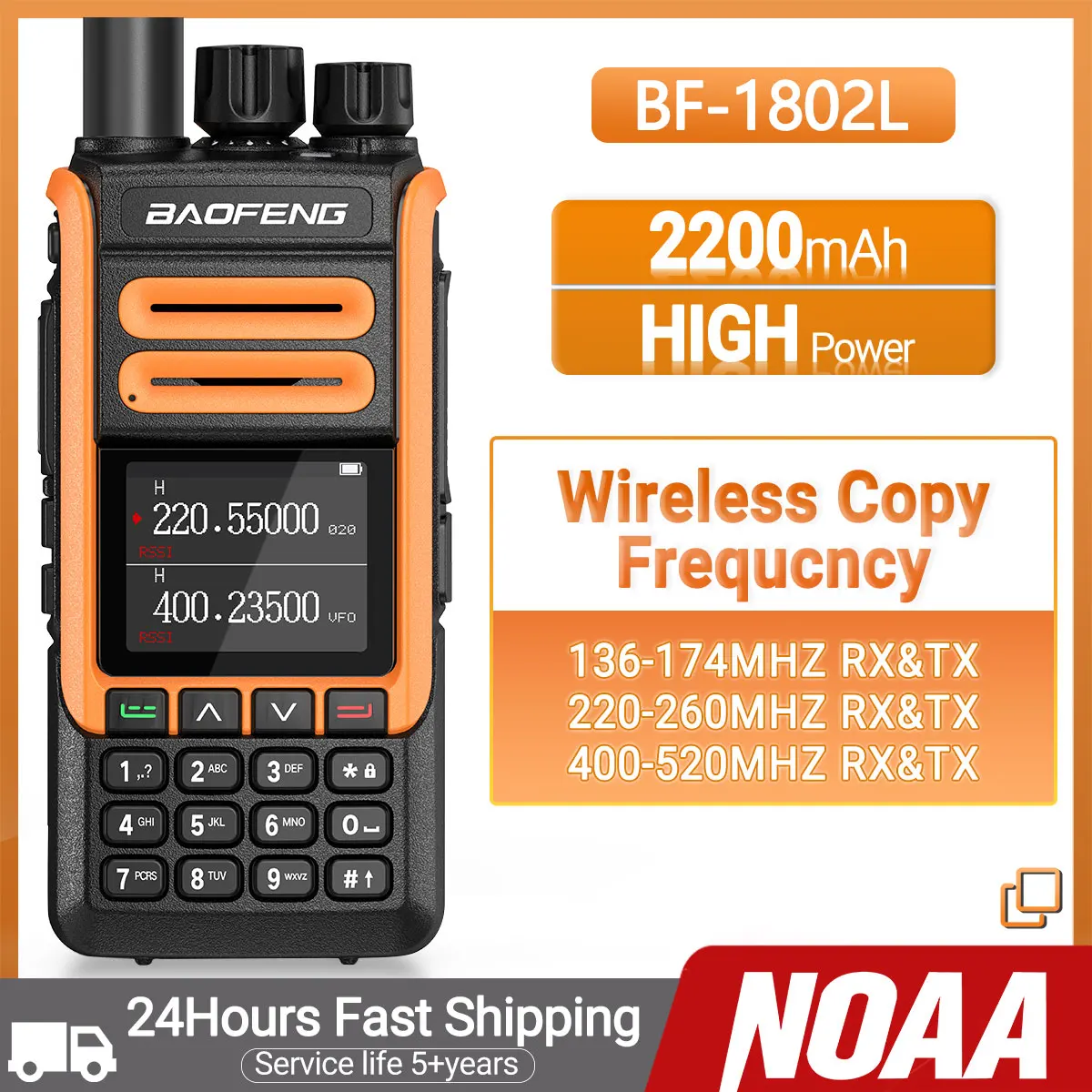 BAOFENG BF-1802L Wireless Copy Frequency Walkie Talkie Portable Ham Long Rang Two Way Radio Commutator Station UV-5R UV K5