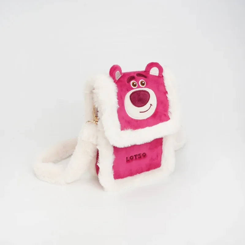 Disney Erdbeere Bär Plüsch Puppe Cartoon Puppe Umhängetasche Nette Handy Tasche College Student Rucksack Weibliche