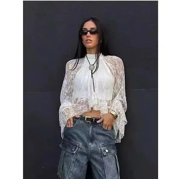 

Spring 2026 Pure Desire White Lace Embroidery See tough High C Cleanfit Sle Women's irt Resistant to Deformation