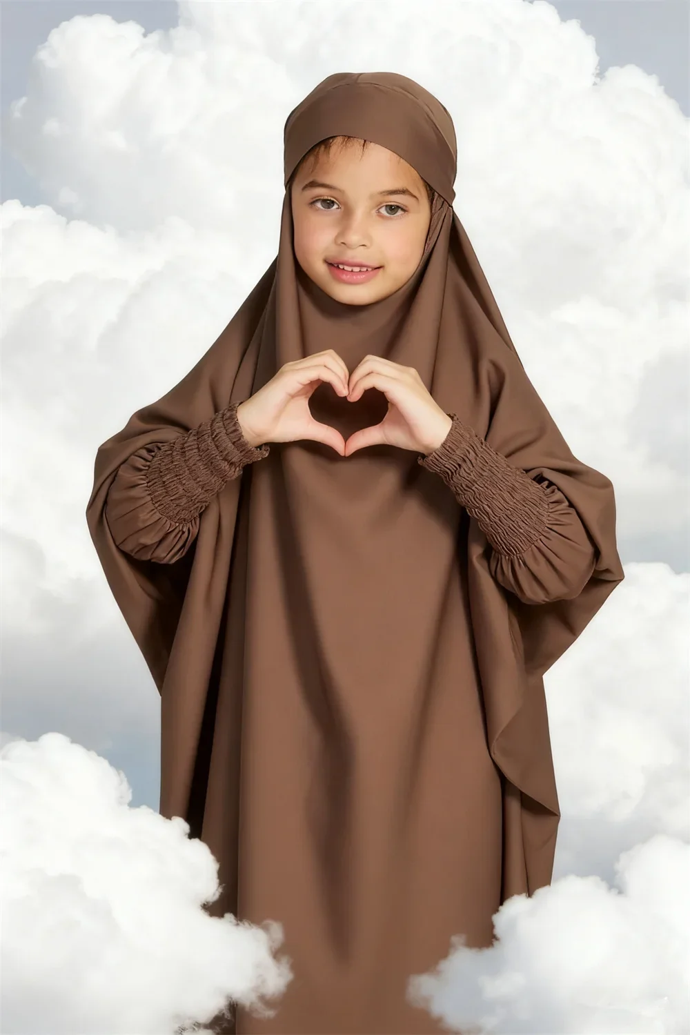 Muçulmano crianças meninas hijab vestido eid com capuz sobrecarga abaya dubai kaftan oração vestuário islam roupas árabe robe ramadan jalabiya
