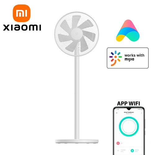 XIAOMI MIJIA 플로어 팬, 7 블레이드, 조정 가능한 광각 90 ° , 거실용 홈 팬, MI HOME APP 유선 팬 연결 지원
