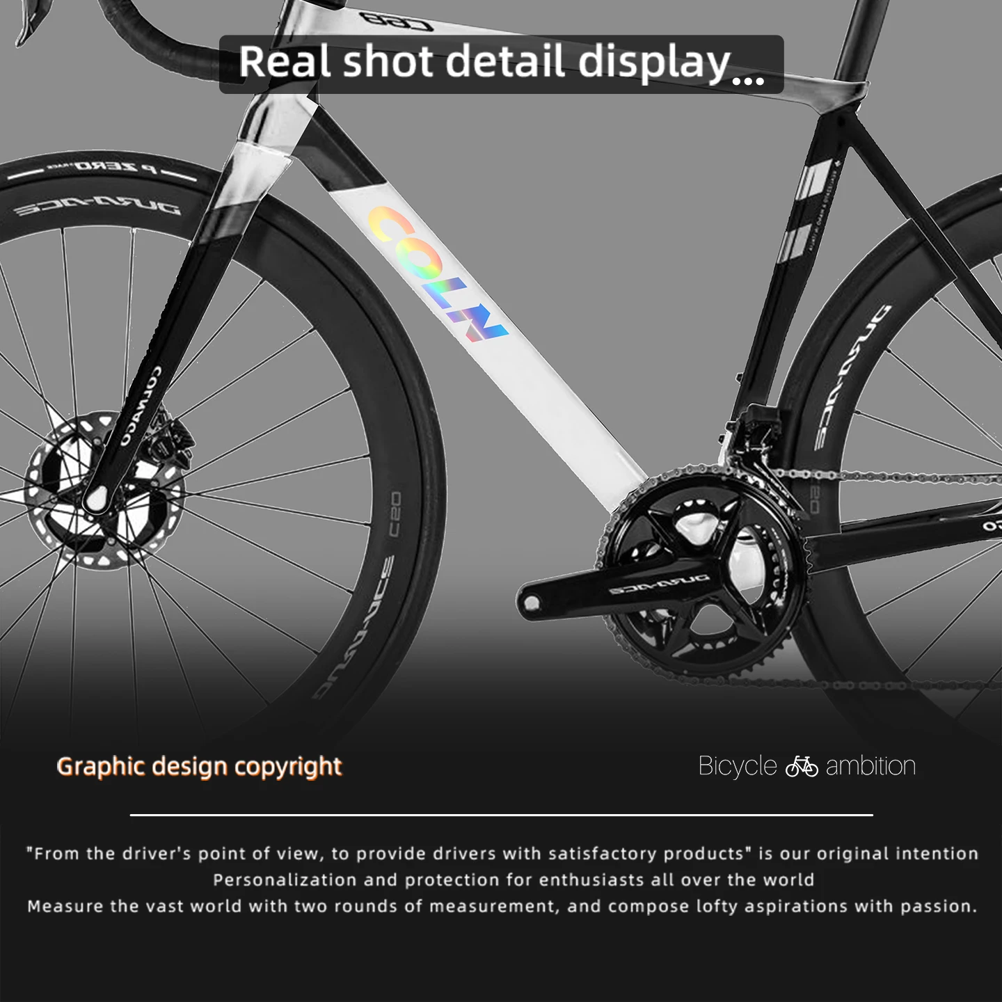 لملصقات دراجة الطريق Colnago C68 - غلاف تغيير لون شعار أنبوب الإطار السفلي