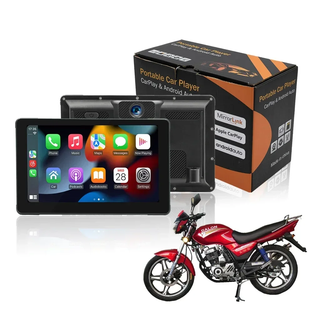 2.5D HD Carplay Screen For Motorcycle 720P Dashcam Car Screen Driving Record Wireless Carplay/ Android Auto Link Screen