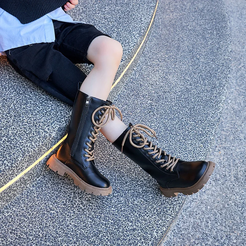 Cool Street Fashion for Girls Korean Style Narrow Band Classic 2022 Autumn and Winter Versatile Casual Boots Chic Princess Boots