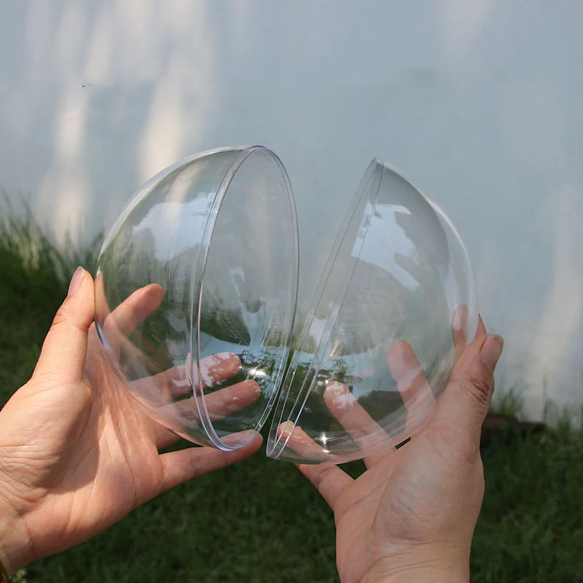 1-10PCS No Hanging Hole Plastic Hollow Ball Diameter 3cm-16cm DIY Decoration Transparent Sphere for Craft Supplies and Gift Box