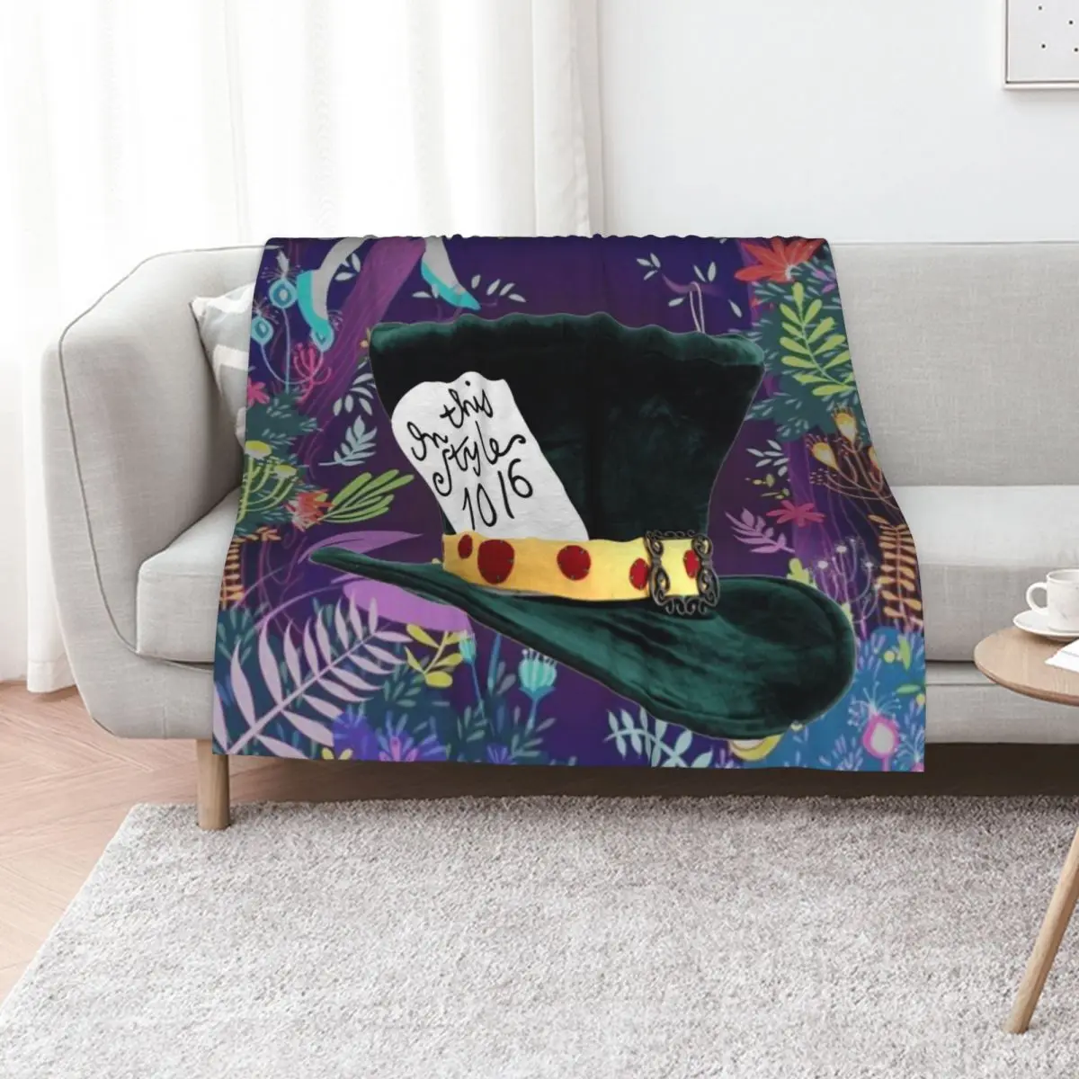

Mad Hatter Throw Blanket Travel Soft bed plaid Summer Beddings Blankets