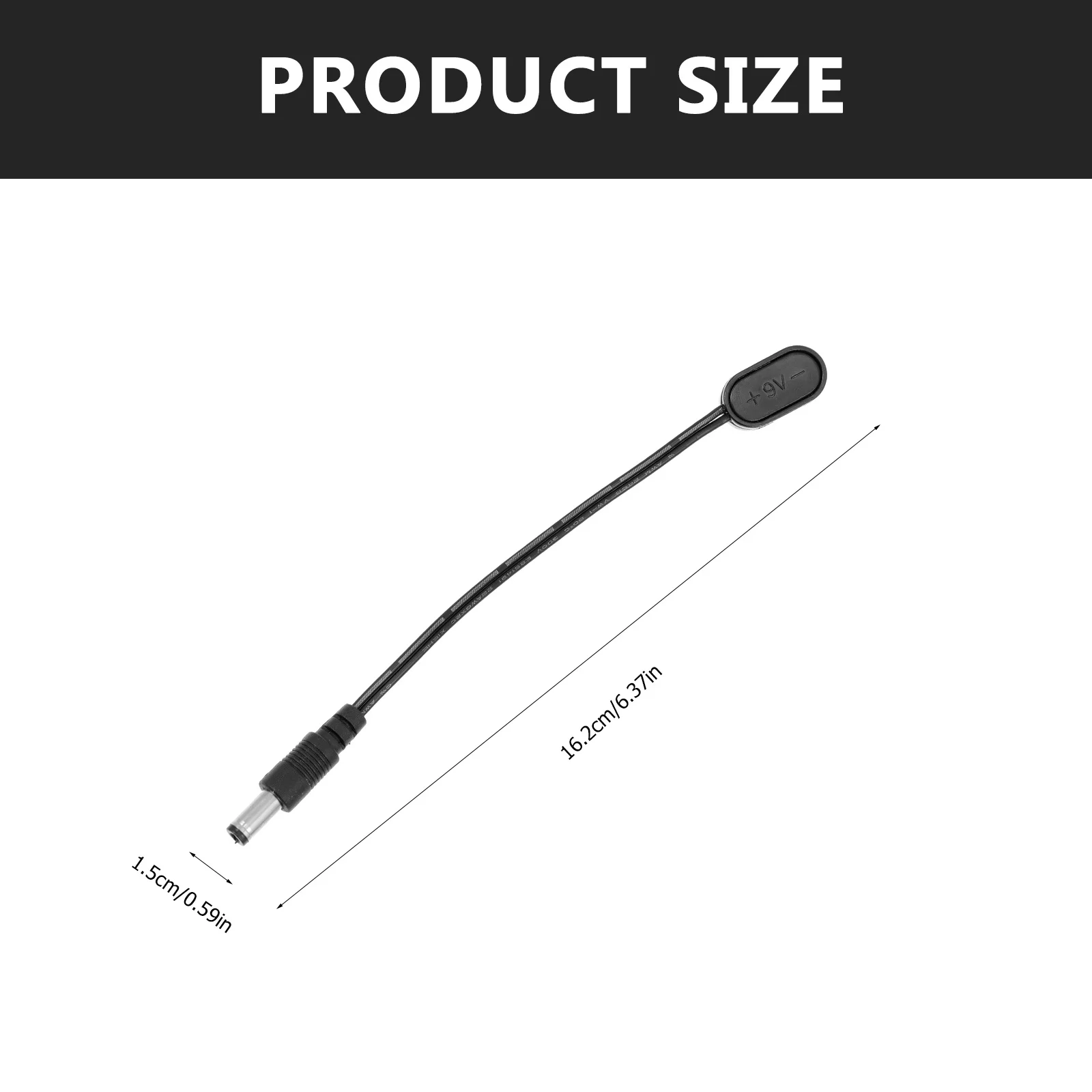 

2Pcs Reliable Effector 9V Male Plug Cable Long Service Life Anti-Interference Music Instrument Accessory High Quality