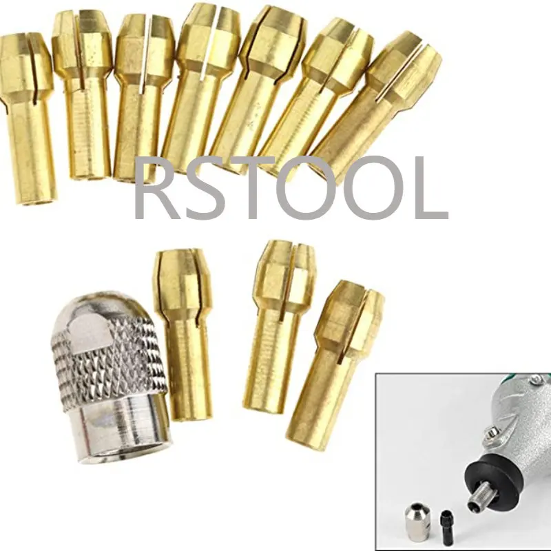 L-A Đồng Collet Mini Máy Mài Điện Nhanh Chóng Thay Đổi Mũi Khoan Chuck Bit Bộ 0.5-3.2Mm Đường Kính Chuôi 4.8Mm/0.19 ''Cho Dụng Cụ Quay