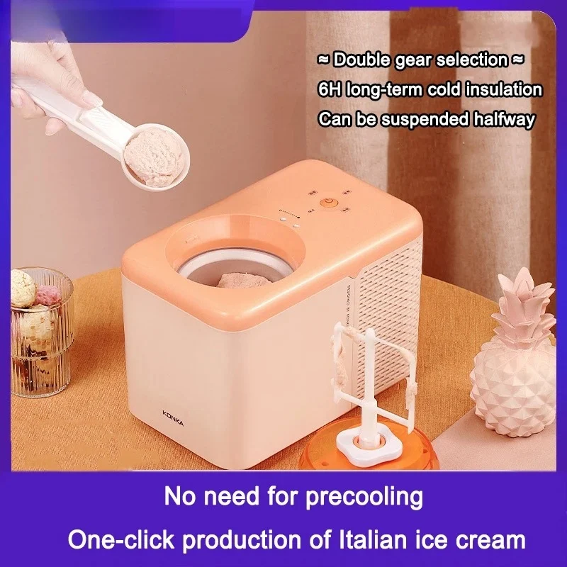 220 فولت المحمولة الكهربائية صانع الآيس كريم لتقوم بها بنفسك آلة الآيس كريم الزبادي المجمد عصير آلة اللبن المخفوق 500 مللي #1