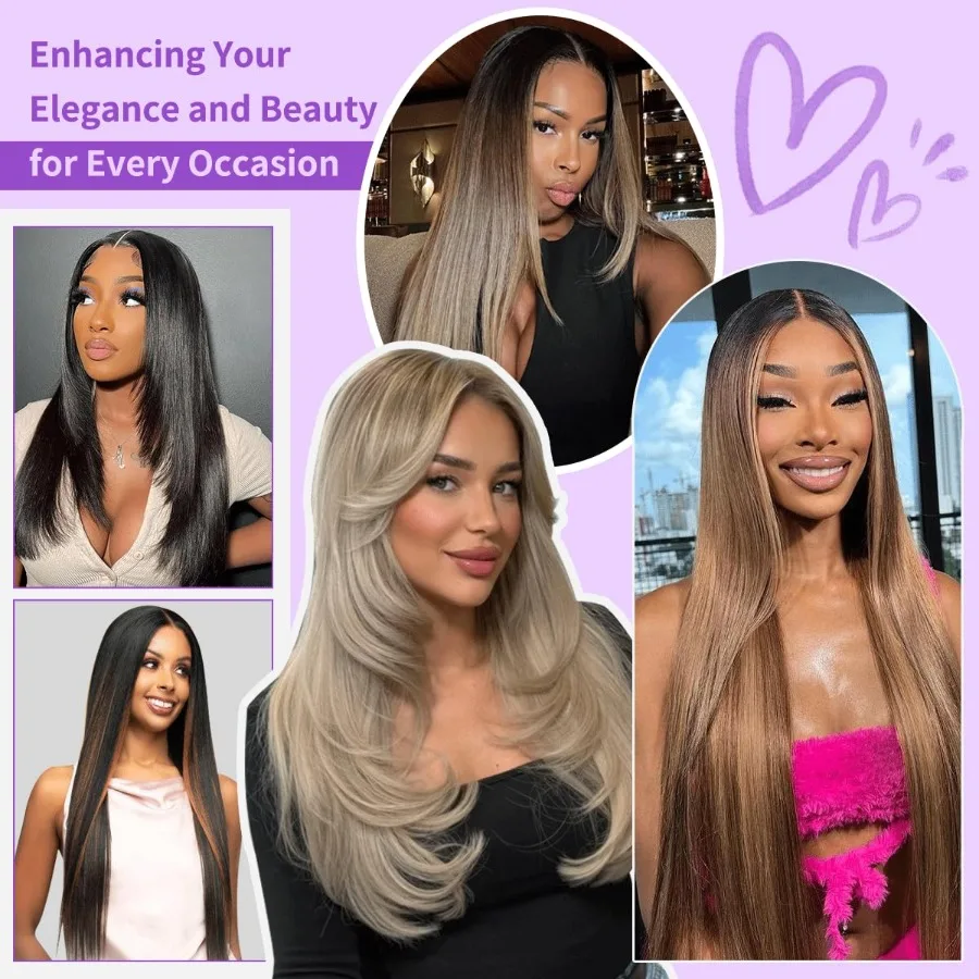 باروكة أمامية من الدانتيل الاصطناعي ملابس منتفخة مسبقًا شعر مستعار بدون صمغ 13X4X1 بوصة شعر مستعار عالي الدقة بطبقات من الدانتيل شعر مستعار مسبقًا مبيض مسبقًا