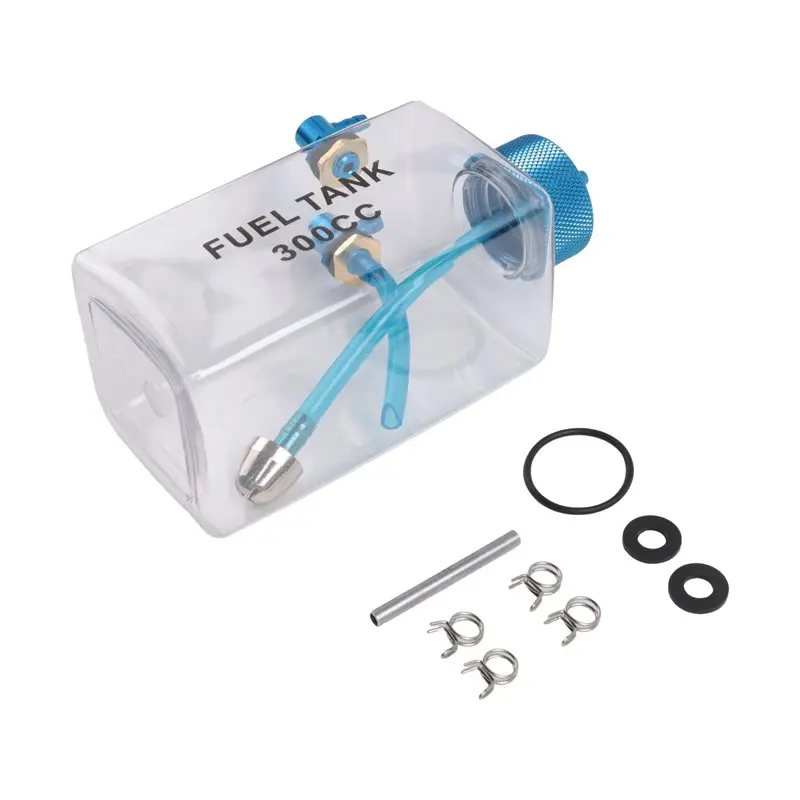 B05C-Fuel Tank Petrol Transparent Plastic Bottle CNC For RC Gas And Nitro Airplane
