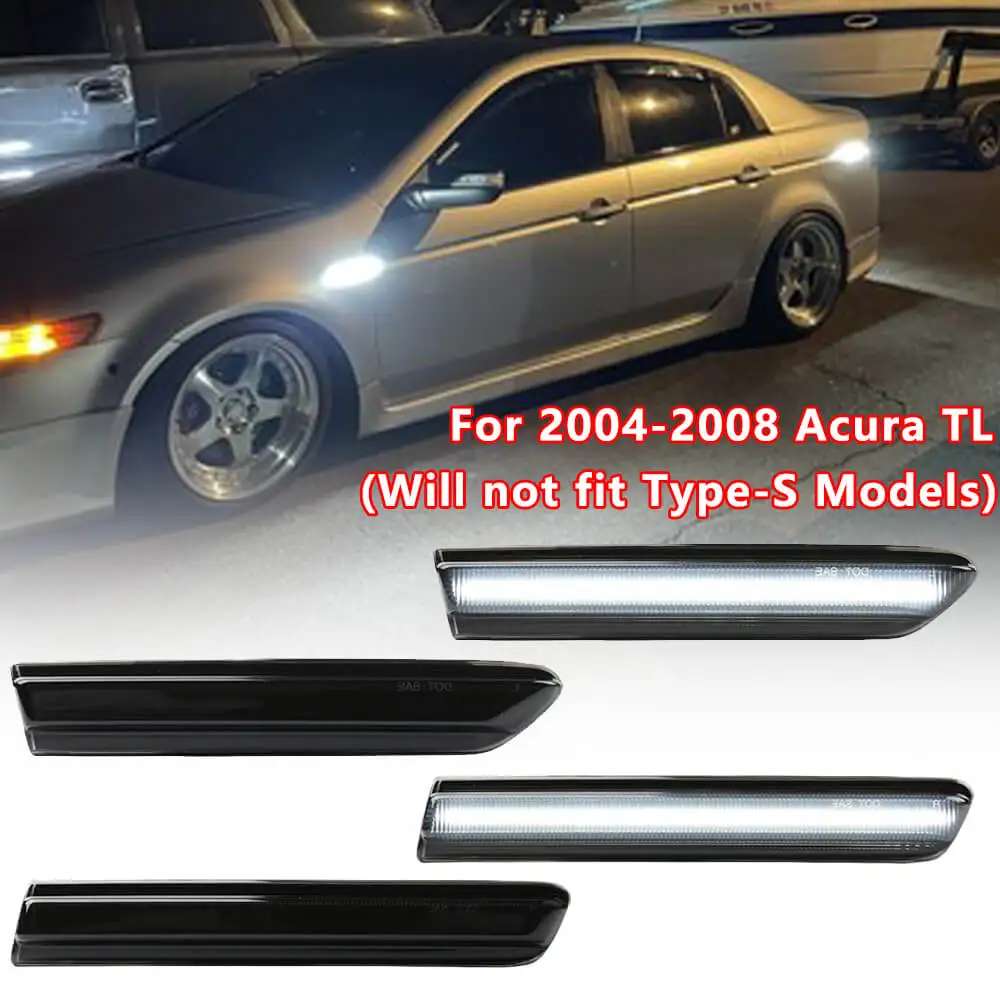 

Car Side Marker Light Turn Signal Lights For 2004 2005 2006 2007 2008 Acura TL LED Lamp Smoke Lens Front Rear Fender Lamps