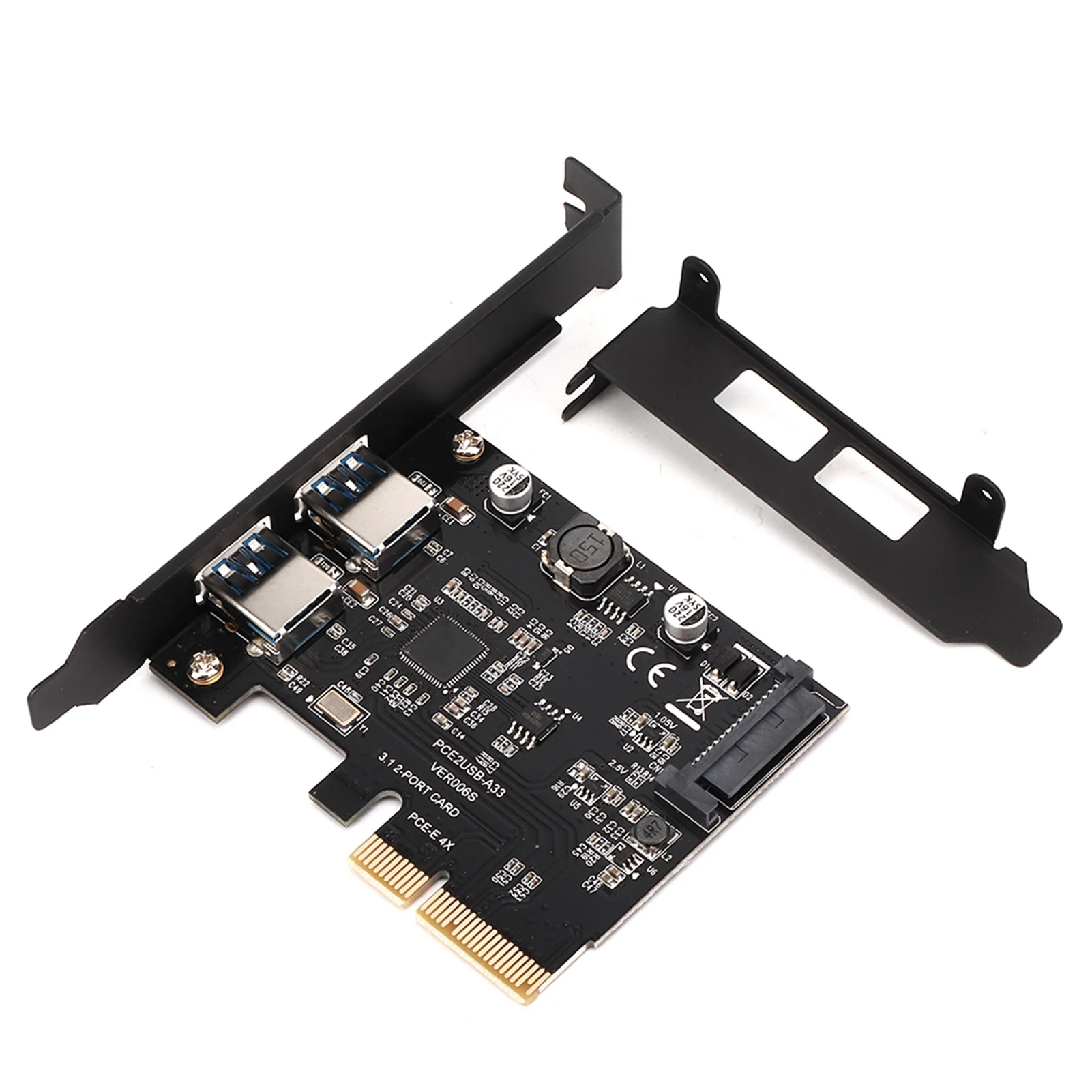 

Universal USB3.2 Expansion Card TYPE‑C+TYPE‑A High Speed Transmission Desktop Computer Expansion Card for ASMedia ASM3142 10Gbps