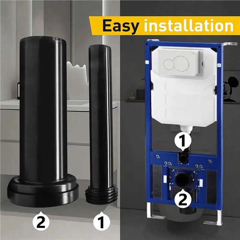 Y51A-2X Wall Hung Toilet Extended Pipe Connector, Compatible Toilets And Bidets Parts, Reliable Wall Hung Toilet Gasket