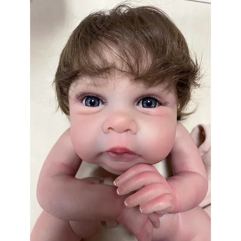 19inch Already Painted Kits Miley Very Lifelike With Many Details Veins same As picture Reborn Doll Kit with Extra Body and Eyes