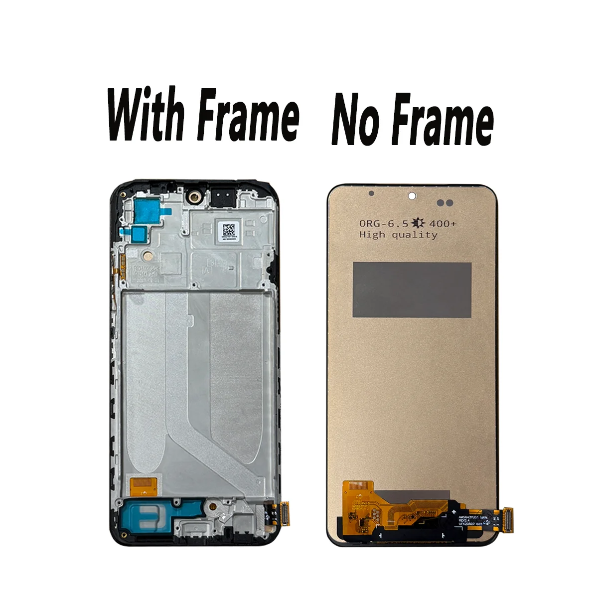 For Redmi Note 10 4G LCD Display Touch Screen Digitizer Frame Parts Assembly For Note 10 4G M2101K7AI/M2101K7AG LCD Replacement
