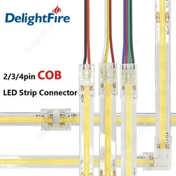 LED Strip Terminal Extensão do fio Conectores, clipes fixos para SMD COB LED Lights, 2Pin, 5mm, 8mm, 10mm, 2835, 5050