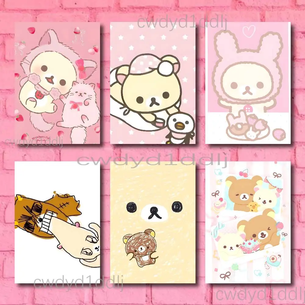 R-Rilakkuma Bear Poster HD Canvas Wall Art Waterproof Print For Bedroom Living Room Home Decor Gift