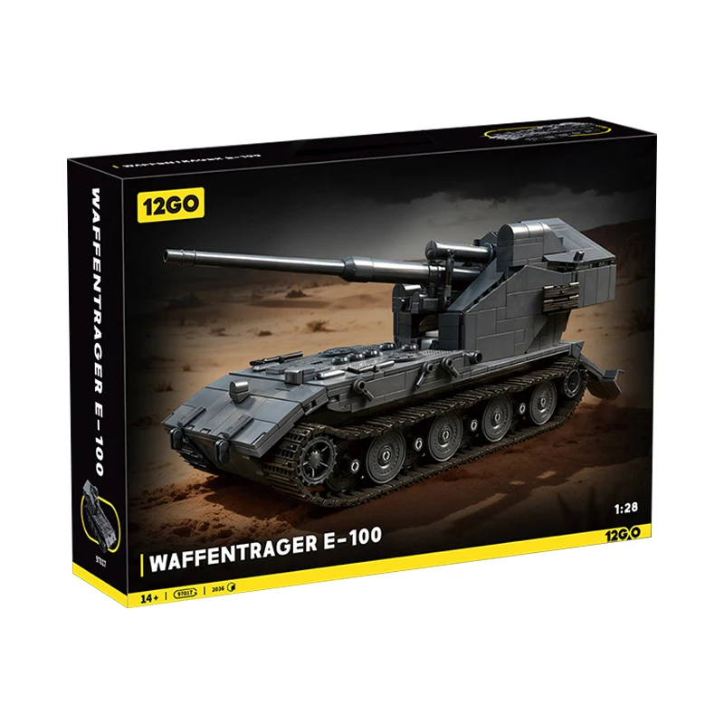 

IN STOCK 97017 Ww2 Military E100WT Transport Vehicle Building Blocks Model Tank Bricks Assembling Toys for Boys Christmas Gift