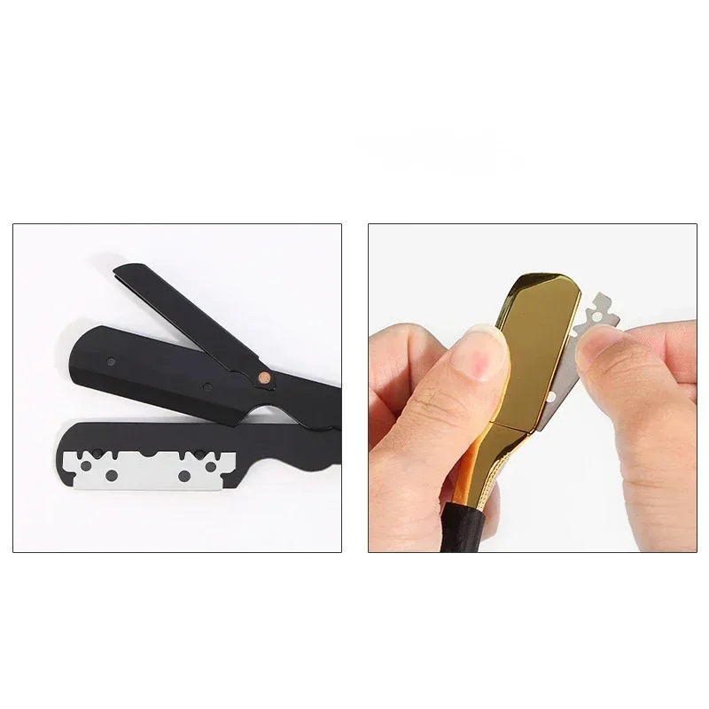 100 Uds hoja de afeitar de un solo lado cuchillas de afeitar de acero inoxidable afeitadora de hombres cuchilla de afeitar Manual herramientas de afeitado