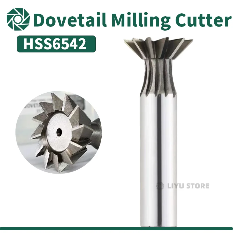 BB HSS Dovetail Cutter 45 55 60 Degree 8mm 16mm 25mm Dovetail End Mill High Speed Steel