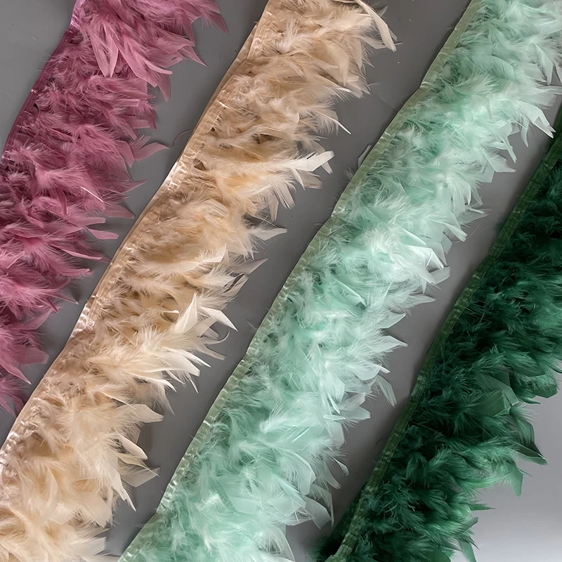 10-15cm Marabou Feathers Trim DIY Wedding Turkey Feather Ribbon Crafts Sewing Clothing Party Plume Handmade Home Decor