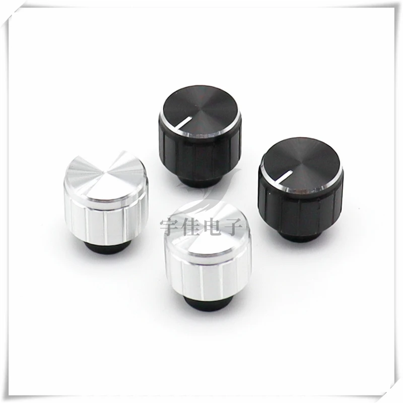 2 Piece Aluminium Long Handle Knob Cap Diameter 13mm Height 13mm Potentiometer Encoder Knob D Shaped Inner Hole 6mm