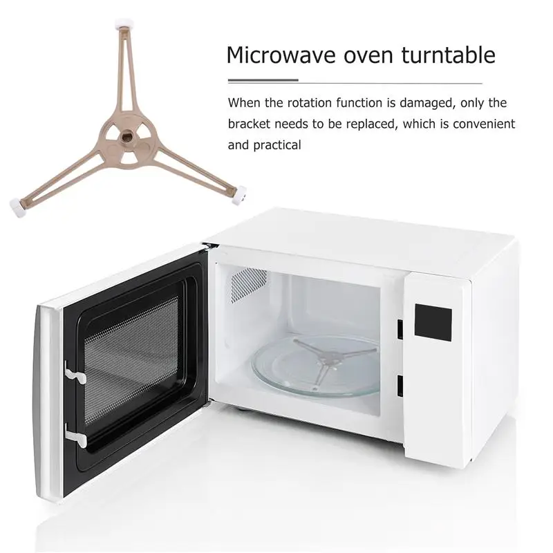 Microwave Turntable Ring Rotating Roller Support Triple Arm Oven Coupler Holder Plastic