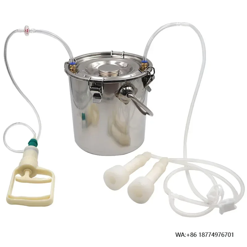 

Stainless Steel Manual Cow Sheep Milk Taking Machine Single Cow Portable Milking Machine