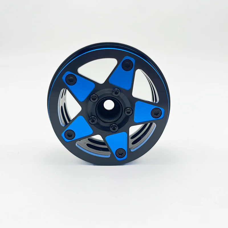 

D1RC 1.9 Inch Lightweight Blue Five-Pointed Star Racing Wheel Suitable for 1/10 RC CrawlerSCX10 Capra RR10 Wraith Redcat GRN8