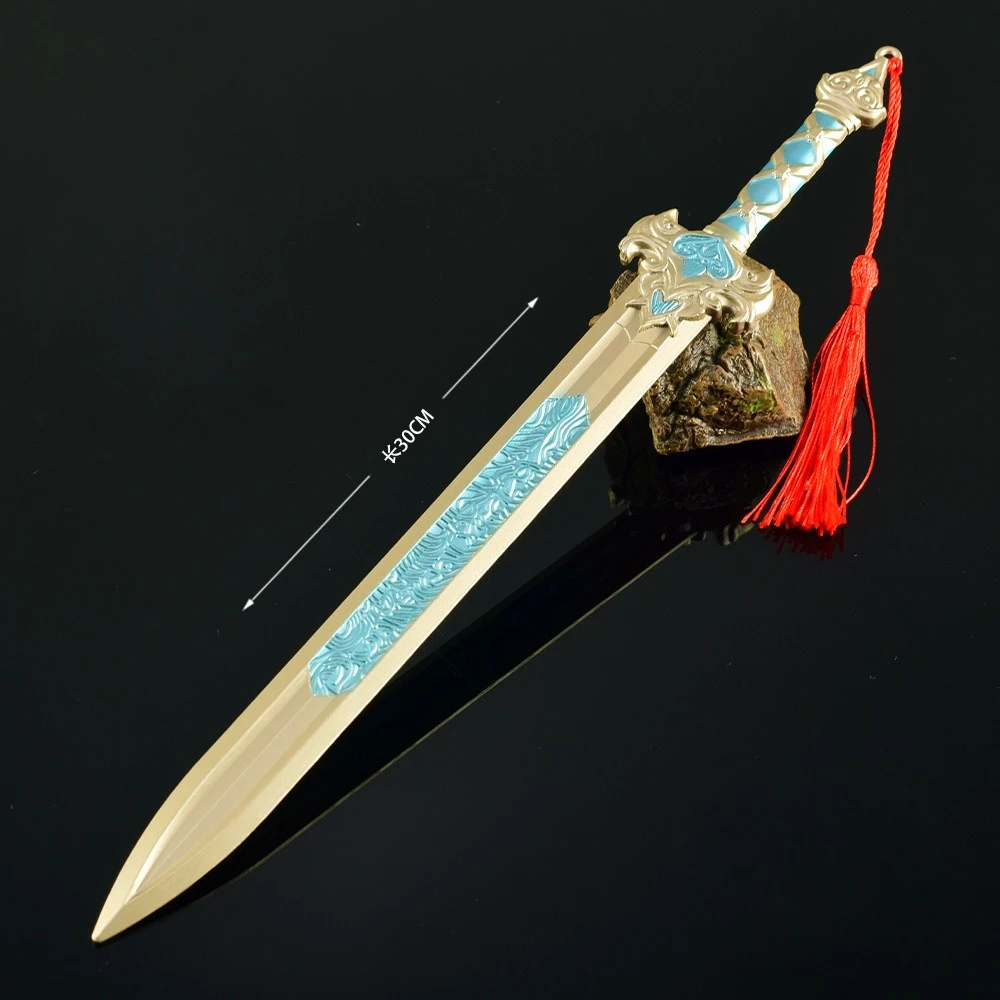 30 سنتيمتر/11.81in Fengshen لعبة الطرفية مو يي أسلحة السيف نموذج السيف القديم الحرف المعدنية تحصيل الحلي الصبي لعبة الهدايا