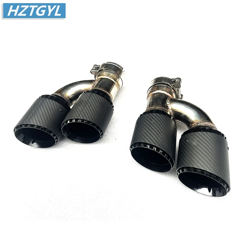 Carbon Fiber Stainless Steel Exhaust Muffler Tips For BMW X6 G06 Tuning 2020 Up