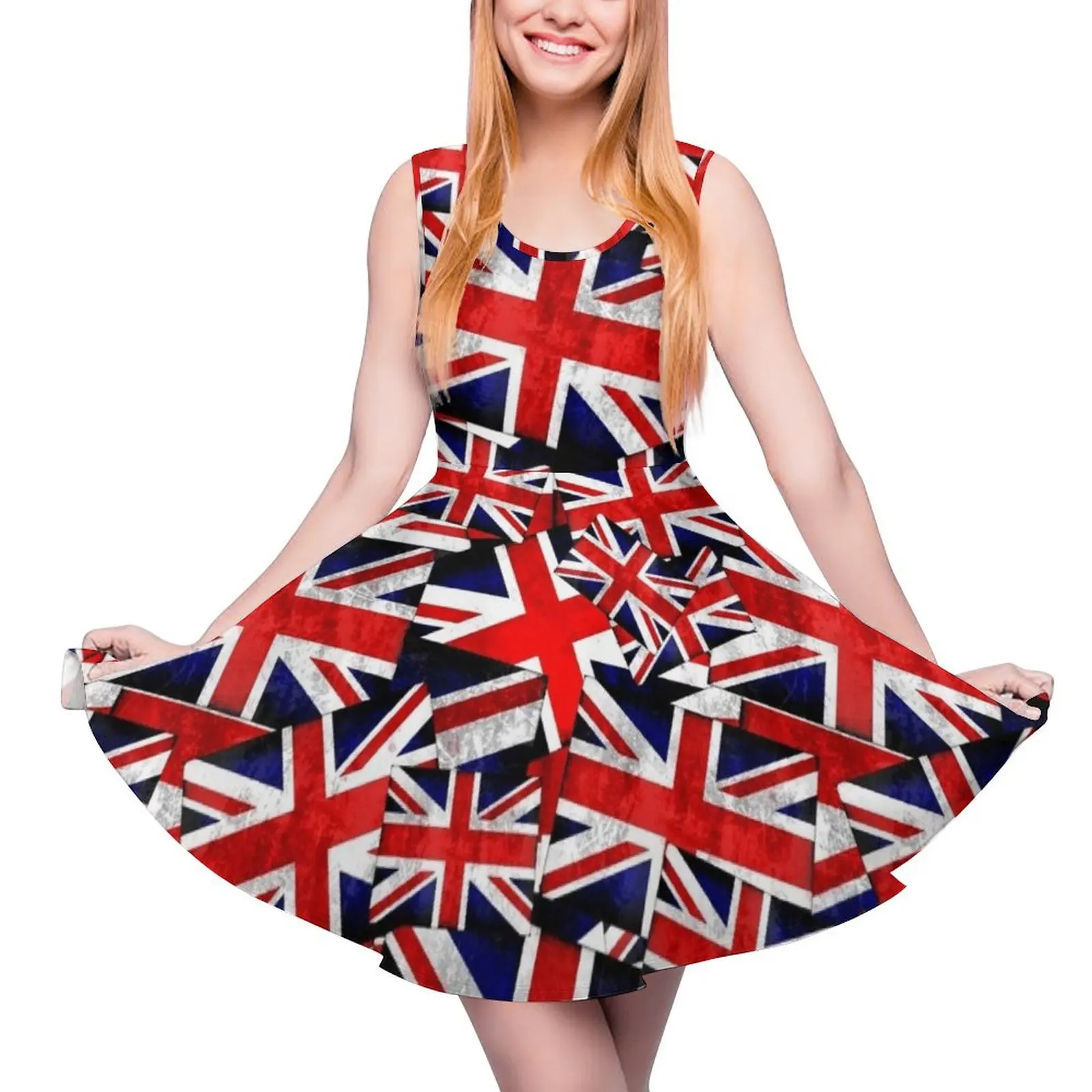 

Union Jack British England UK Flag Sleeveless Dress Women"s summer skirt purple dress