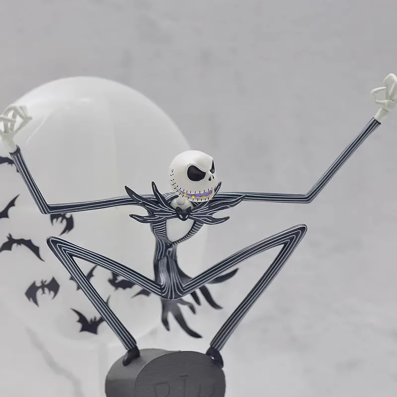 Disney Il Pesadilla Prima di Natale Figura Anime Jack Skellington Modello Ornamenti da tavolo Decorazione per feste di Halloween Regali giocattolo