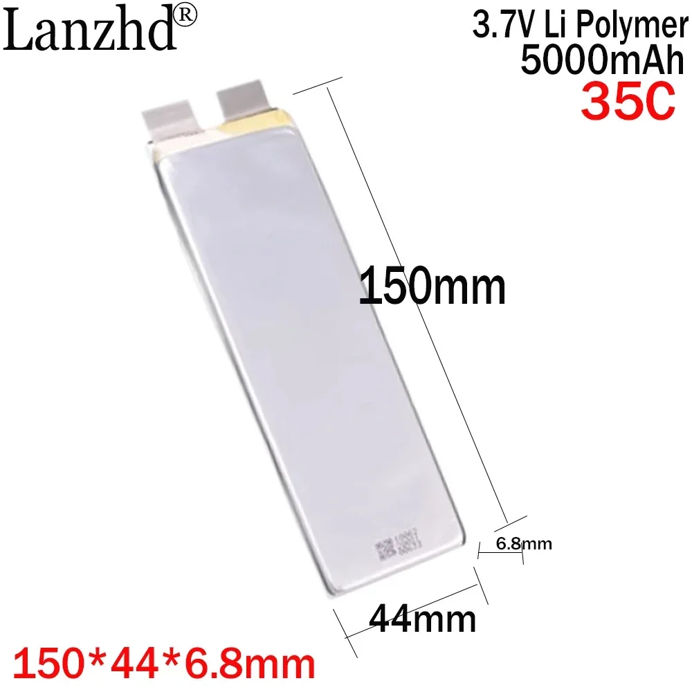 

3.7V Li polymer 35C Rechargeable battery For vehicle or ship lithium battery DIY 2S 3S Battery assembly 6845150 5000mAh