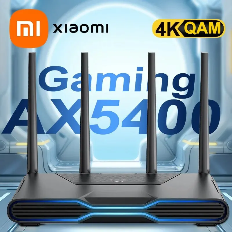 Xiaomi-Roteador WiFi para jogos Redmi, AX5400 Mesh, 6 2.5Gbps, Efeitos de iluminação RGB, Porta de rede para jogos